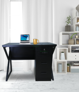 K Frame Work Desk with Drawer Box