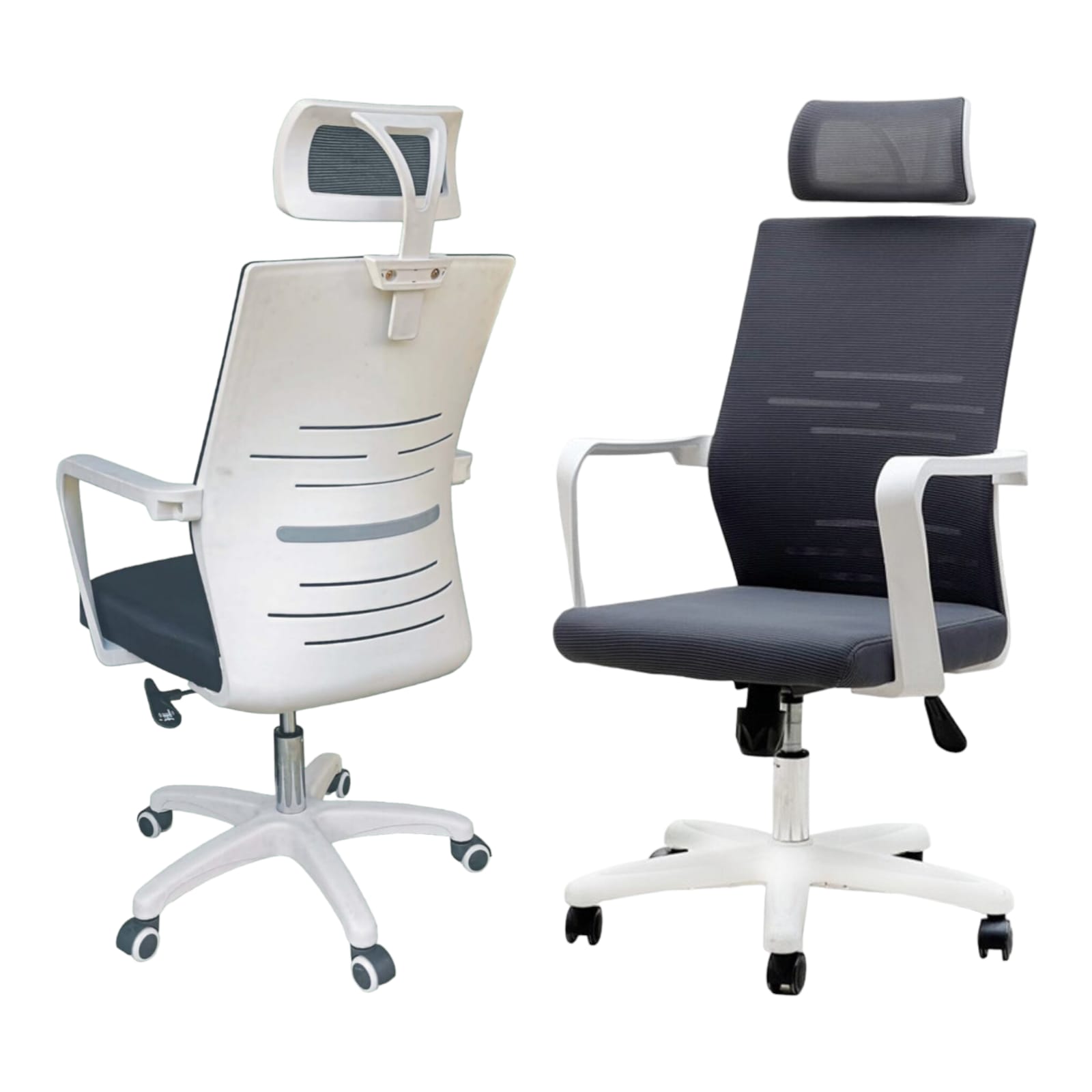 60 - High Back Office Chair - White
